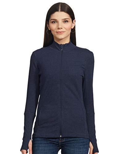 enamor essentials e109 women’s slim fit terry jacket