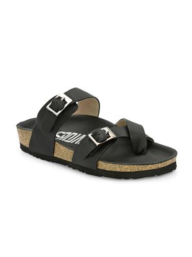 afrojack women's orginal leather flat casual sandals| comfortable sliders for girls sw806