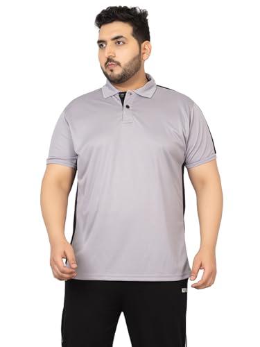 chkokko men's plus size regular fit half sleeves sports polo t-shirt sand 3xl