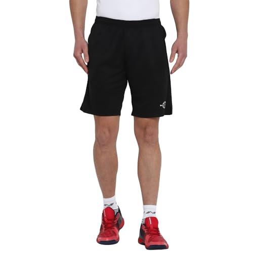 nivia verdict badmintonshorts for men (black, s)