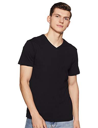 amazon brand - symbol men's solid regular t-shirt (aw17plsv2_jet black m)