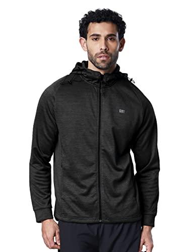 the souled store mens & boys 100% cotton tss activehoodsome black knit jackets