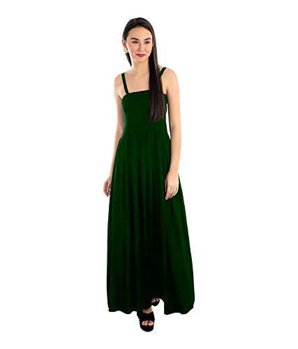 patrorna women's tulip maxi dress (pt10a057_bottle green_7xl)