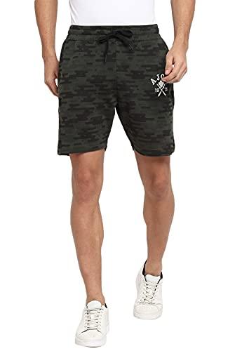 alan jones clothing men's cotton casual short (ms21-s01_olive_l)