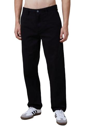 kotty men's regular mid rise black jeans