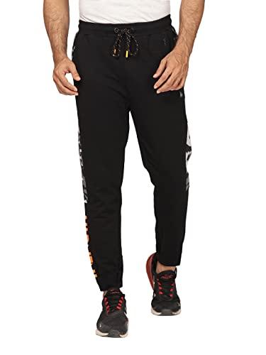 bullmer men's regular fit trackpants - black/camouflage - m