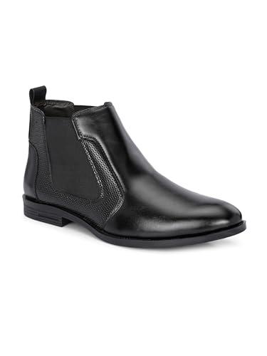 afrojack men's chelsea high ankle boots m7071 (black, 9)