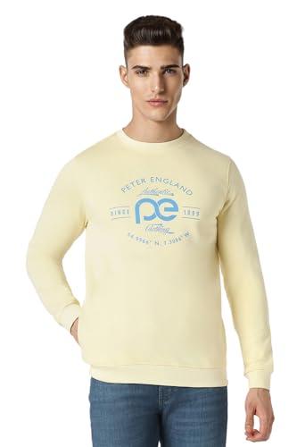 peter england men's polycotton asymmetric neck sweatshirt (pjstaslf850154_yellow