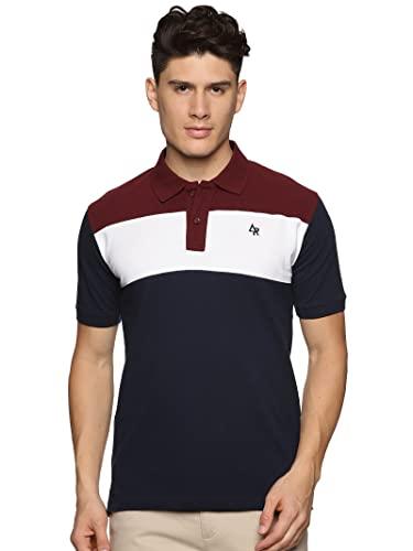 adro men's premium multicolor polo t-shirt (pn23-s4-mrwhnb_maroon_l)