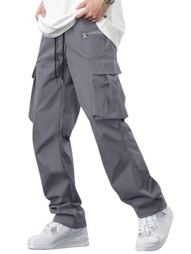 lymio men cargo || men cargo pants || men cargo pants cotton || cargos for men (cargo-05-08) (xl, light grey)