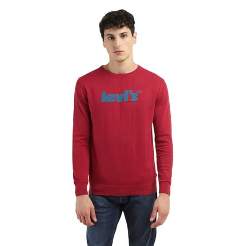 levi's men's cotton casual pullover sweater (16371-0219_red