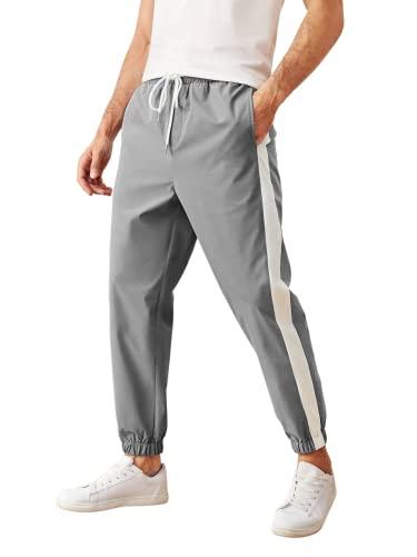 track pant for men || track pants || lycra full elastic jogger track pant (tp-01-04) (xl, grey)