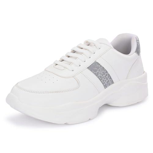 centrino women’s sneakers – comfort and style for all your casual outfits|fashion women shoes 7344-10 white-silver