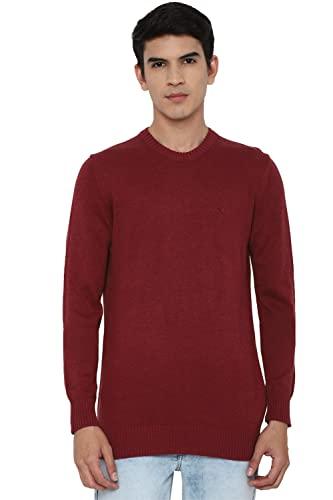 american eagle men's cotton blend classic pullover sweater (wee0141743600_red