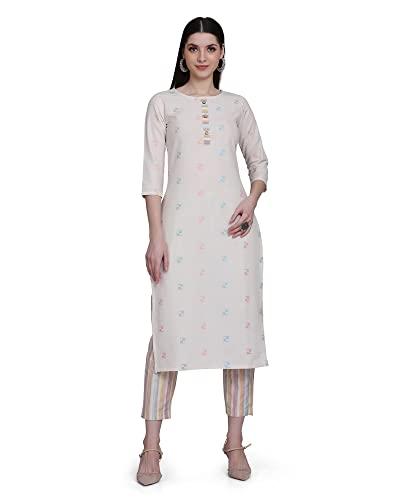 hritika solid dobi work cotton blend white kurta set_(hrkb002whte_xs_hrk)