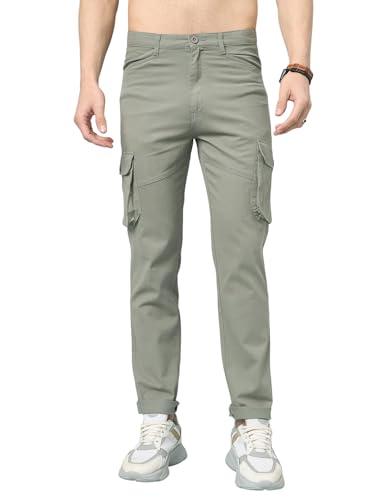 studio nexx men's straight fit light grey cotton cargo trouser_ct03_lightgrey_42