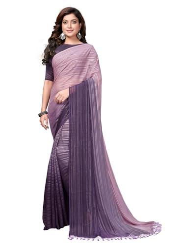 pratham blue women's silk saree with blouse piece (pb-229_purple)