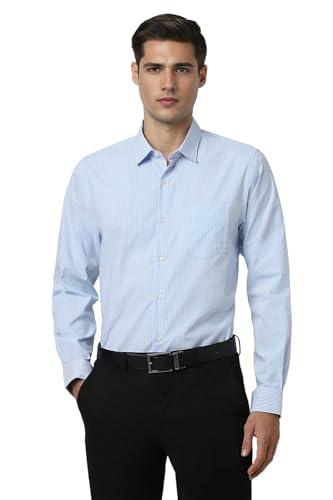 peter england men's slim fit shirt (pesfwslbq29664_blue