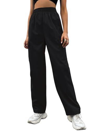 leriya fashion trouser for women | track pant for women | cargo style trouser track pants for women | hight waist track pants for women | trousers for women (x-large, black)