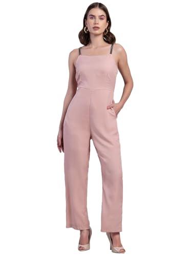 faballey blush embellished criss cross back jumpsuit