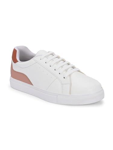 centrino women casual sneaker | ultra soft cushion | trendy & lightweight design | low top flat sole | colorblock sneakers | white sneakers girl shoes 7611-21