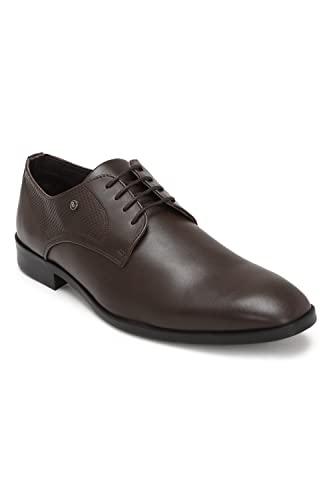 peter england men brown lace-up lace up shoes