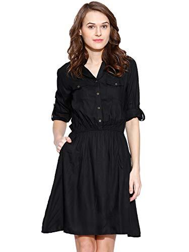 amayra women's knee length dress (dress_black_xl)