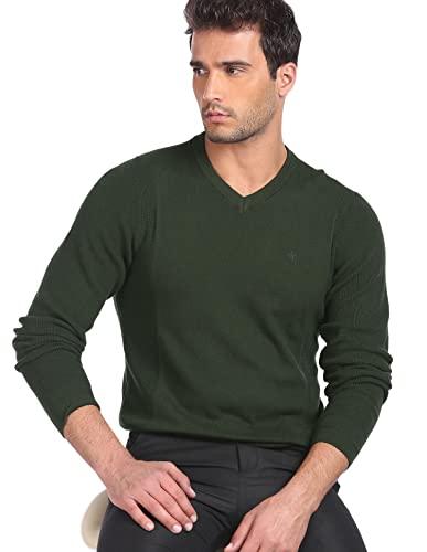 arrow sports men's viscose casual sweater (asacsw9443_olive_s)