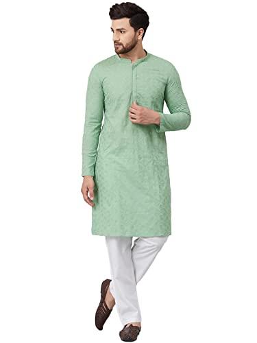 see designs green chikankari embroidered straight kurta long sleeves_sdkt908xs