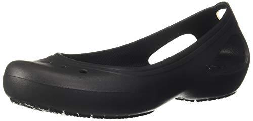 crocs women's black clogs - 6 uk (w8)