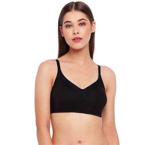 enamor ab75 m-frame jiggle control full support supima cotton bra - non-padded, wirefree & full coverage black