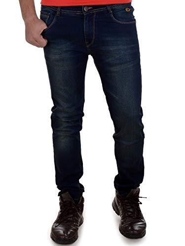 ben martin men's slim fit stylish stretchable 38 size green cotton denim jeans pant for men, jj3-7