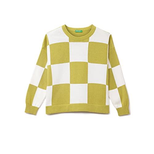 united colors of benetton girl's cotton round neck sweater (22a105nq102ig0w4_multi_12-13 years) multicolour