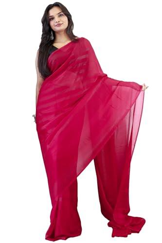 pandadi saree women's nylon rimzim ready to wear saree with unstitched blouse piece