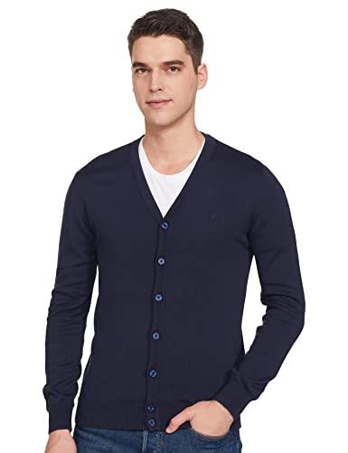 united colors of benetton men's cotton casual cardigan sweater (1ctnk7127i_navy_s)