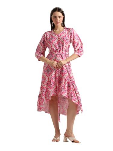 leriya fashion one piece dress for women| midi dress for women| birthday dress for women (x-large, pink)