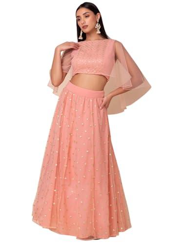 indya women's mesh lehenga sets (ico00531_pink_l)