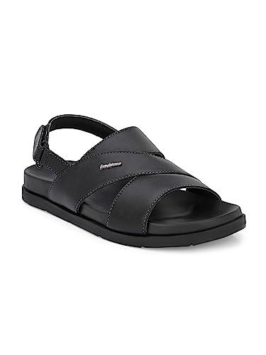 san frissco men's sandal with cushioned footbed/ultra soft lightweight durable chappal for outdoor indoor use/festive ethnic wedding slip on slippers for men - 11 (black)