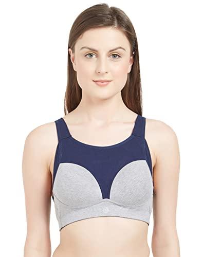 soie bra sports bra cotton spandex extreme coverage, lightly padded, high impact, non wired, racerback, adjustable straps multiple colors and -sxl - women's