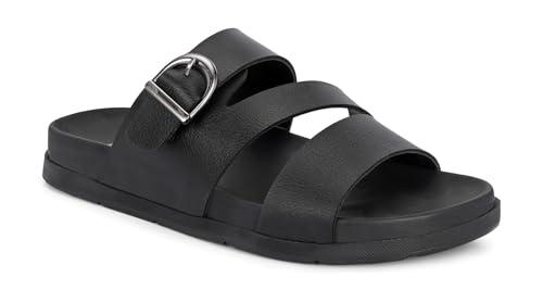 afrojack men's sandals | casual sandal/slippers for men with pu upper | comfortable sole stylish & durable design | slip-on style | light weight, s4600 (black, 9)