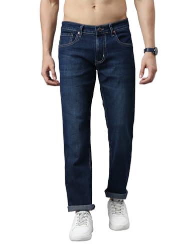 thomas scott men's mid-rise regular fit stretchable jeans (tsj012_blue, 36)