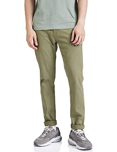 amazon brand - symbol men's slim casual trousers (aw19trs-ess-4_light olive_32)