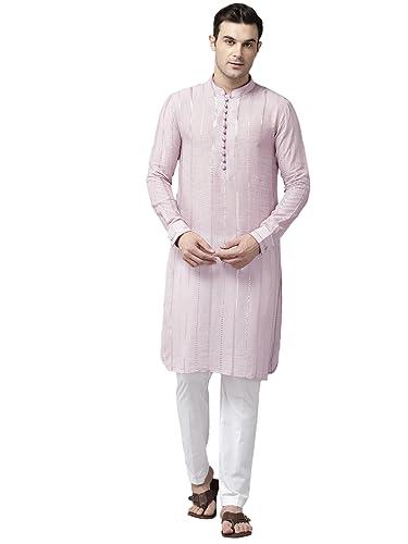 see designs pink regular fit self pattern kurta_sdmskt1283s