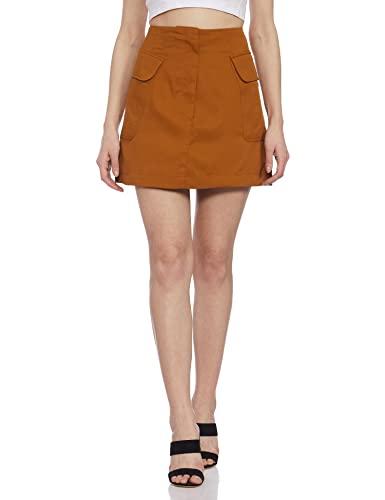 marie claire crepe western skirt (mc2225_tan_large)