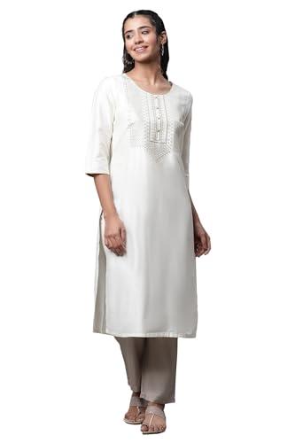 aurelia women's cream solid solid viscose poly straight kurta_23aua14762-704642_l