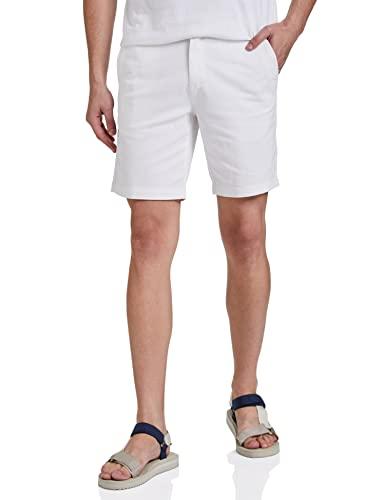 amazon brand - symbol men's cotton chino shorts | half pants | nikker | stretchable lounge wear (casual | summer | bermuda) (white_32)