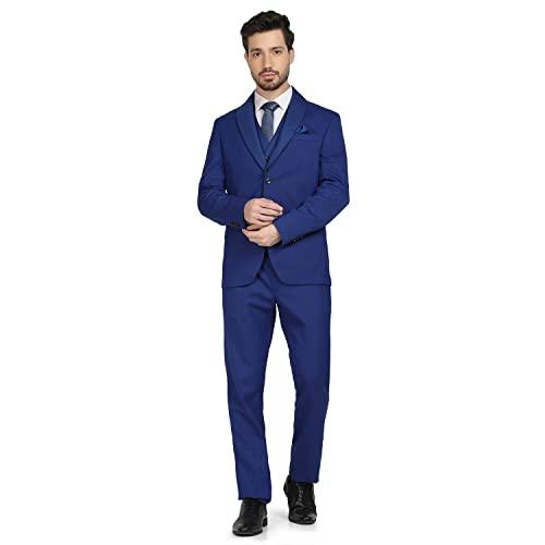 blackberrys men's polyester business suit pants set (nl-do-reto3# royal blue 36)