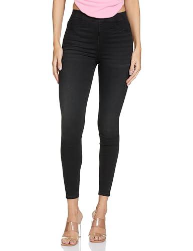 marks & spencer women's skinny jeans (60601318008_black/grey_m)