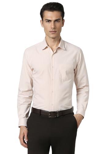 peter england men's slim fit shirt (pesfwslb278374_beige