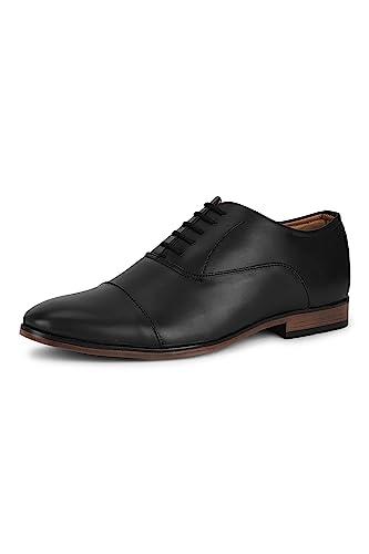 peter england men's black formal shoes-10 uk (44 eu) (pffl51998122)